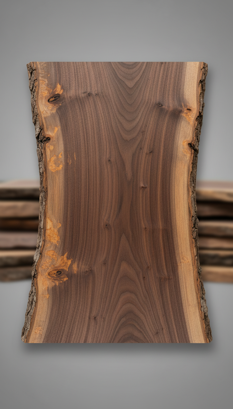 Live-Edge Oak Slab, Custom Milled