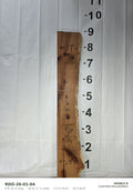 Red oak live edge slab RDO-26-01-04, 8 ft 10 in long, 16 to 17 in wide, 2 1/2 in thick, 30.4 board feet
